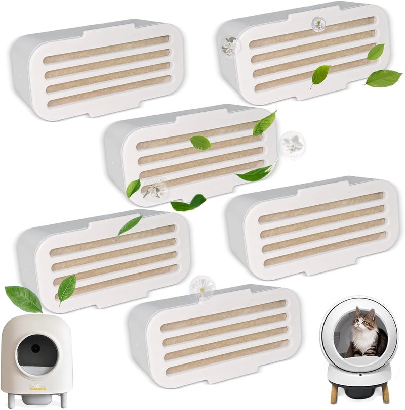 NEWKEY 6 Pack Deodorizer for PetSafe ScoopFree SmartSpin Self-Cleaning Cat Litter Box, Odor Control Compatible with HHOLOVE Self-Cleaning Cat Litter Box, Air Freshener, Pet Gift - Image 1